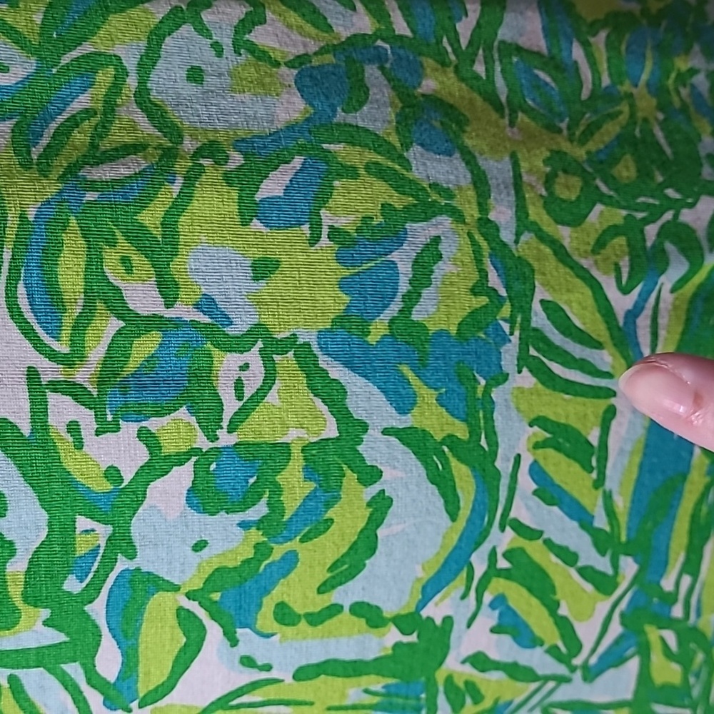 LG Lilly Pulitzer Dress Pima Cotton Parrot Palmetto Green - Picture 10 of 12